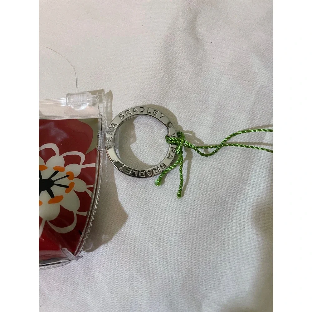 Vera Bradley Zippidy Keychain Bittersweet Floral Clear Pouch 13102-147 NWT